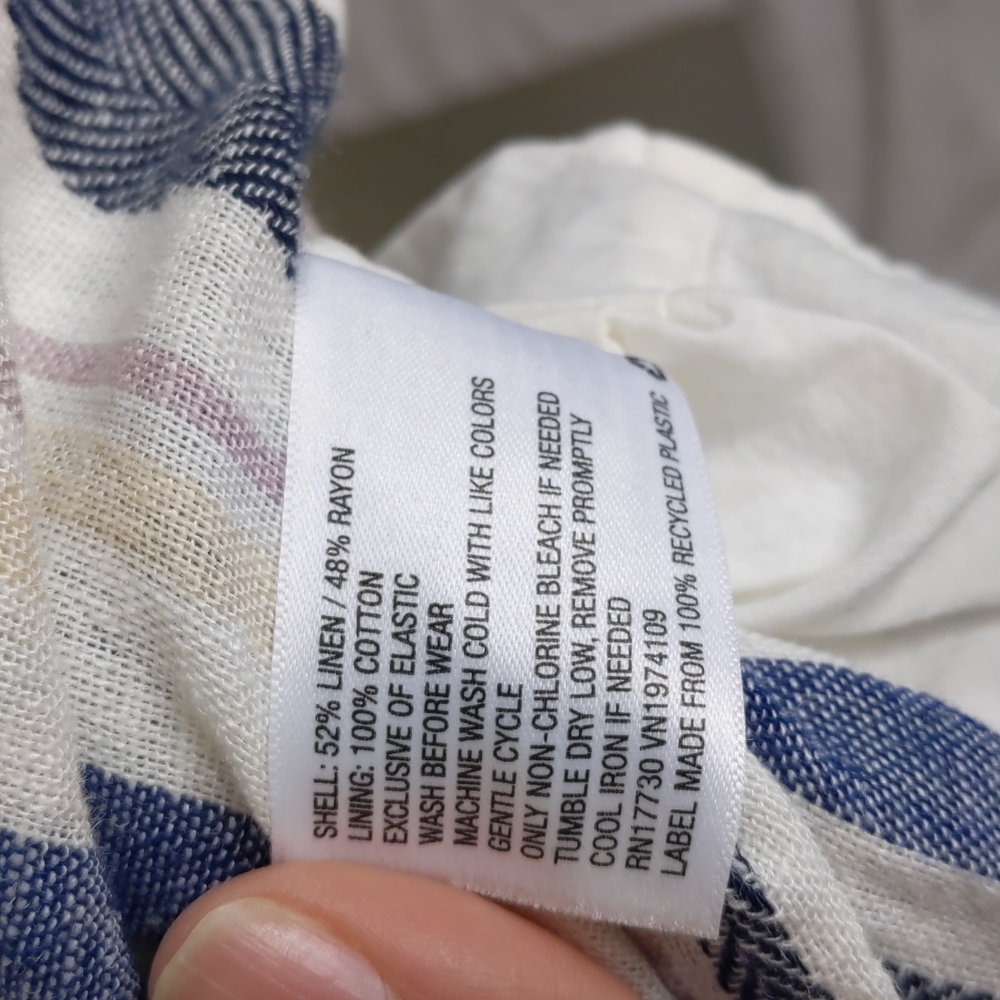 Universal Thread Pocket Dress Striped Blue, Cream White Size Medium - Picture 12 of 15
